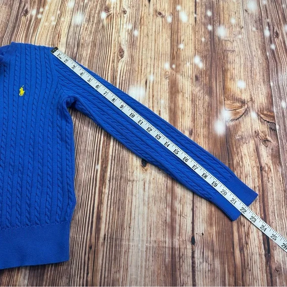 Ralph Lauren Polo Girls Cotton Knit Cable Cardigan Sweater! Size 12/14 Youth - Picture 9 of 14